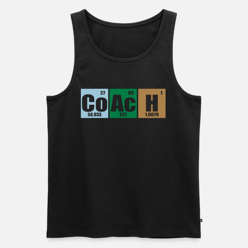 Coach - Männer Premium Bio Tank Top - Schwarz