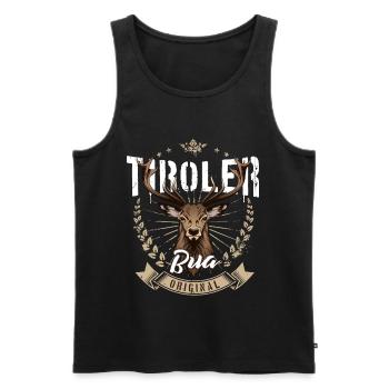 Tiroler Bua Hirsch Tirol Lausbua Geschenk Männer - Männer Premium Bio Tank Top - Schwarz - Vorne - Michal (187cm)