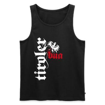 Tiroler Bua Tirol Bekleidung Adler Wappen - Männer Premium Bio Tank Top - Schwarz - Vorne - Michal (187cm)