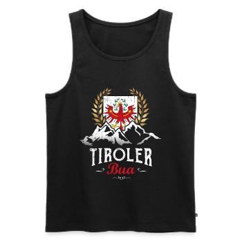 Tiroler Bua Tirol - Männer Premium Bio Tank Top - Schwarz - Vorne - AI Model Male 178 light (178cm)