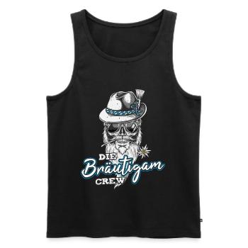Junggesellenabschied Männer JGA Tracht Team Bayern - Männer Premium Bio Tank Top - Schwarz - Vorne - Michal (187cm)