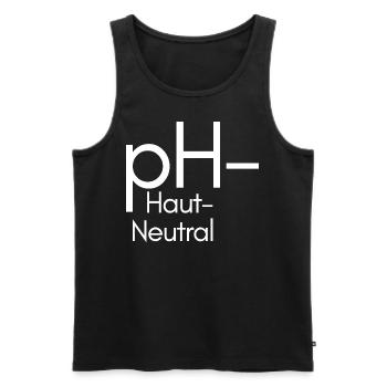 ph Haut-Neutral - Männer Premium Bio Tank Top - Schwarz - Vorne - Michal (187cm)