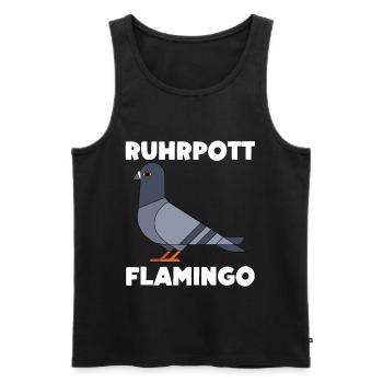 Ruhrpott Flamingo Taube Geschenk - Männer Premium Bio Tank Top - Schwarz - Vorne - Michal (187cm)