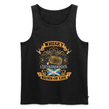 Whisky Schottland - Whisky is just another word... - Männer Premium Bio Tank Top - Schwarz - Vorne - Michal (187cm)