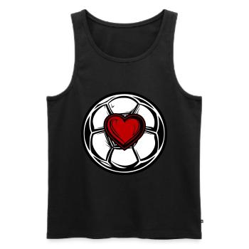 Soccer Heart Icon - Men's Premium Organic Tank Top - black - Front - Michal (187cm)