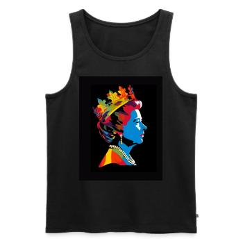 Reine - Débardeur bio Premium Homme - noir - Devant - Michal (187cm)