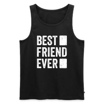 Best Friend - Männer Premium Bio Tank Top - Schwarz - Vorne - Michal (187cm)