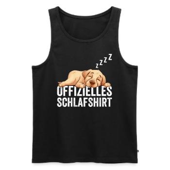 Offizielles Schlafshirt - Männer Premium Bio Tank Top - Schwarz - Vorne - Michal (187cm)