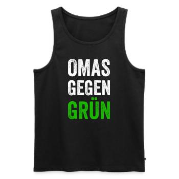 omas gegen grün - Männer Premium Bio Tank Top - Schwarz - Vorne - Michal (187cm)