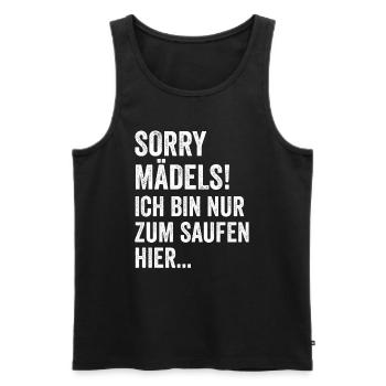 Sorry girls - Men's Premium Organic Tank Top - black - Front - Michal (187cm)