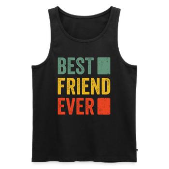 Best Friend - Männer Premium Bio Tank Top - Schwarz - Vorne - Michal (187cm)
