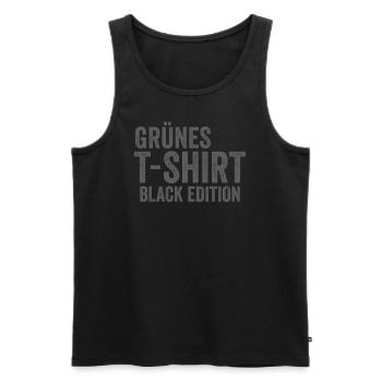 Grünes TShirt Black Edition - Männer Premium Bio Tank Top - Schwarz - Vorne - Michal (187cm)
