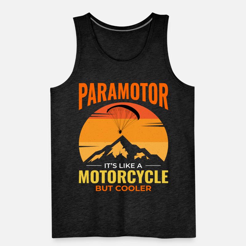 Paramotor Pilot Paramotoring Powered Paraglider Men's Premium Organic Tank Top