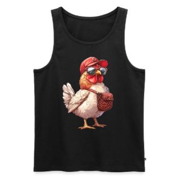 Poulet Poulets Cool - Débardeur bio Premium Homme - noir - Devant - Michal (187cm)