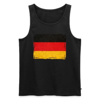 Drapeau de l’Allemagne Vintage - Débardeur bio Premium Homme - noir - Devant - Michal (187cm)