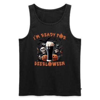 Lions de la bière d’Halloween - Débardeur bio Premium Homme - noir - Devant - Michal (187cm)