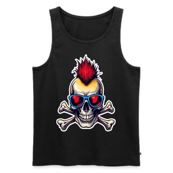 Punked - Men's Premium Organic Tank Top - black - Front - AI Model Male 178 light (178cm)