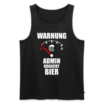 ADMIN Saying Beer - Men's Premium Organic Tank Top - black - Front - AI Model Male 178 light (178cm)