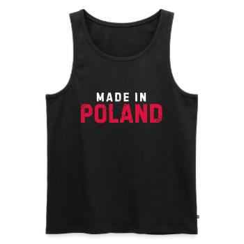 Fabriqué en Pologne - Débardeur bio Premium Homme - noir - Devant - Michal (187cm)