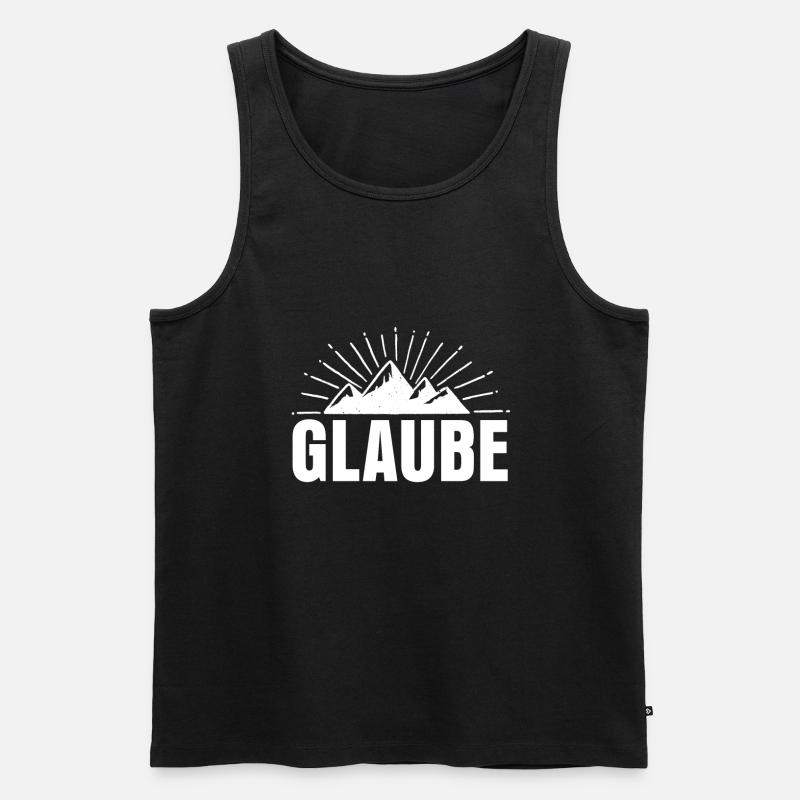 Glaube - Männer Premium Bio Tank Top - Schwarz