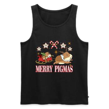 Merry Pigmas pour un amateur de cochons d’Inde - Débardeur bio Premium Homme - noir - Devant - Michal (187cm)