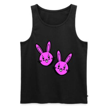 Symbole de lapin de Pâques Pâques - Débardeur bio Premium Homme - noir - Devant - Michal (187cm)