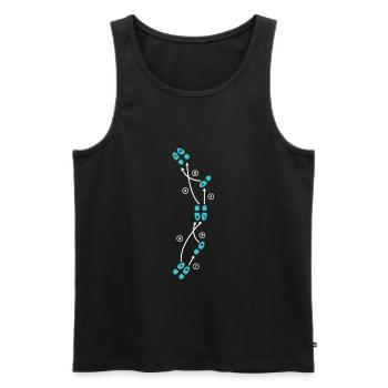 Walzer Schrittfolge für Männer - Männer Premium Bio Tank Top - Schwarz - Vorne - AI Model Male 178 light (178cm)