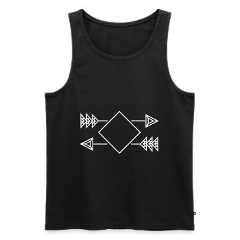 Pfeile Arrows Hipster Indianer Vintage - Männer Premium Bio Tank Top - Schwarz - Vorne - AI Model Male 178 light (178cm)
