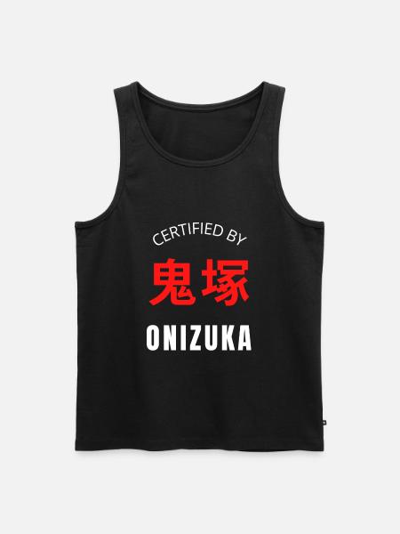 Certified by ONIZUKA Manga Anime Citation - Débardeur bio Premium Homme - noir