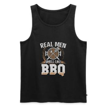 BBQ - Men's Premium Organic Tank Top - black - Front - Michal (187cm)