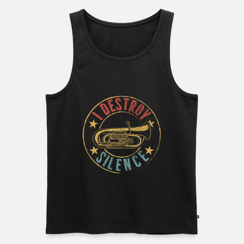 Trompeter - Männer Premium Bio Tank Top - Schwarz