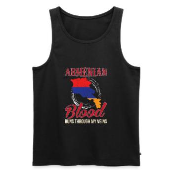 Armenien - Männer Premium Bio Tank Top - Schwarz - Vorne - Michal (187cm)