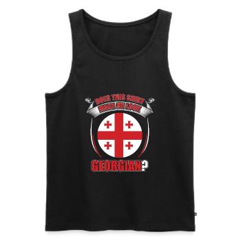 Georgia - Men's Premium Organic Tank Top - black - Front - AI Model Male 178 light (178cm)