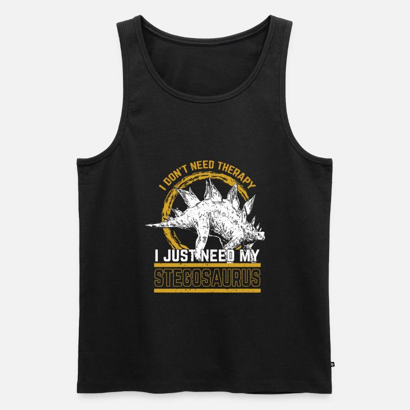 Stegosaurus - Männer Premium Bio Tank Top - Schwarz