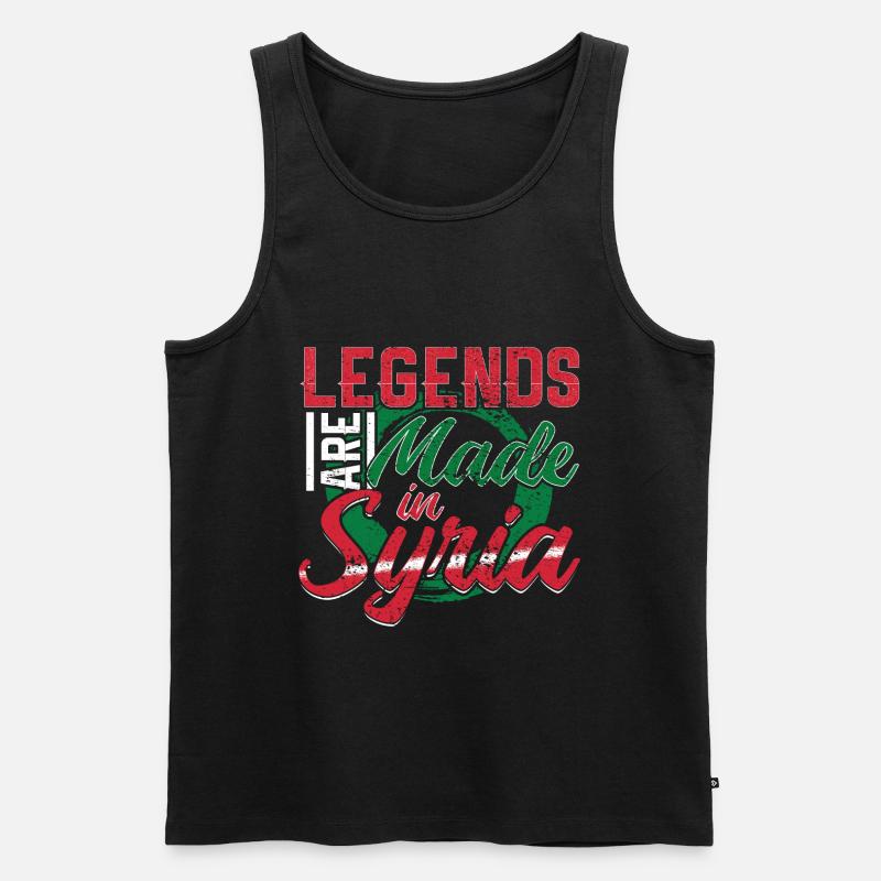 Syrien - Männer Premium Bio Tank Top - Schwarz