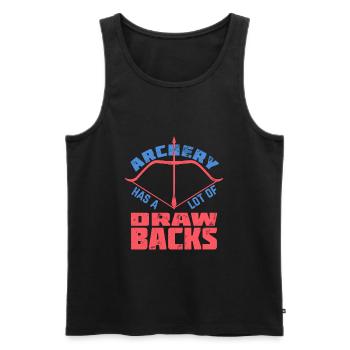 Funny archery gift idea - Men's Premium Organic Tank Top - black - Front - AI Model Male 178 light (178cm)