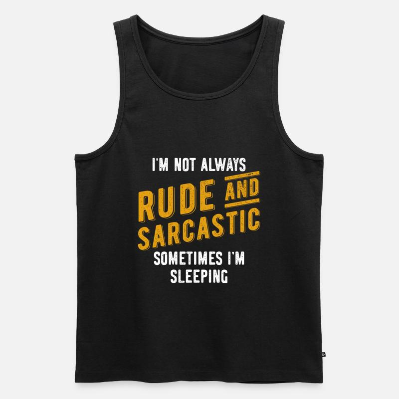 Sarkasmus - Männer Premium Bio Tank Top - Schwarz