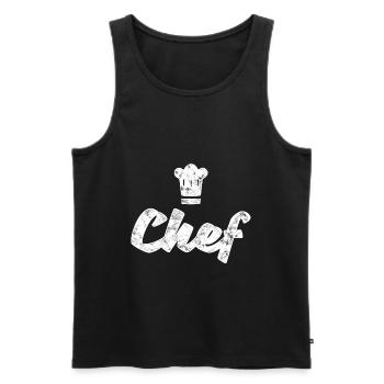 Cuisinier - Débardeur bio Premium Homme - noir - Devant - Michal (187cm)