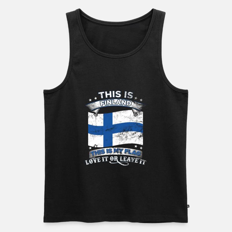 FINNLAND - Männer Premium Bio Tank Top - Schwarz