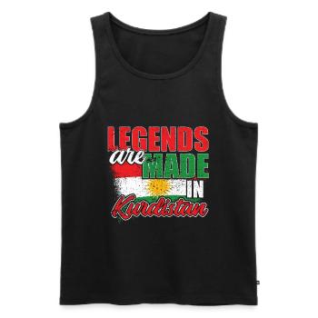 Kurdistan - Männer Premium Bio Tank Top - Schwarz - Vorne - AI Model Male 178 light (178cm)