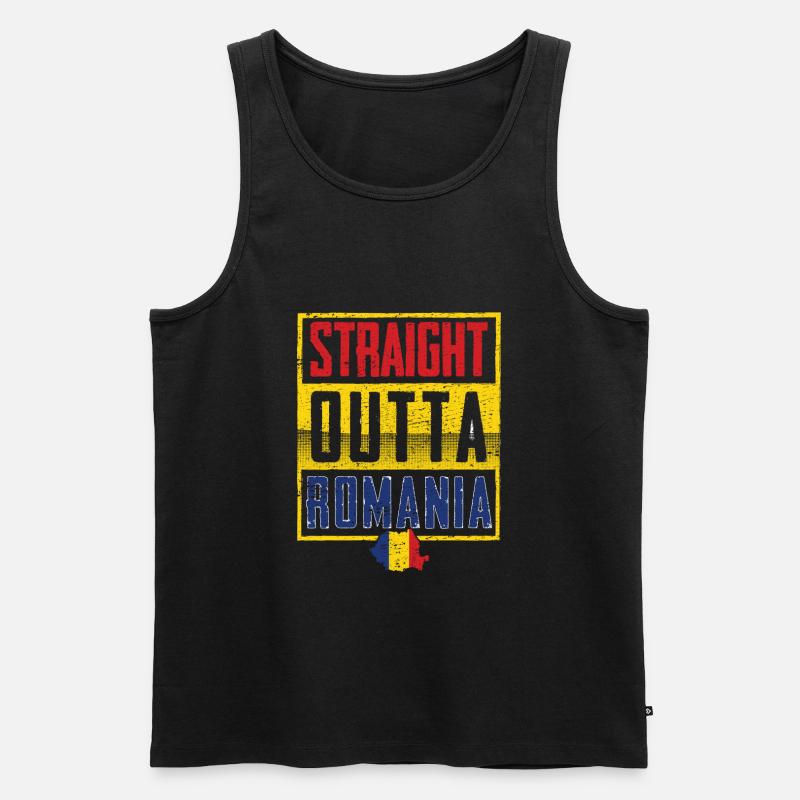 Rumänien - Männer Premium Bio Tank Top - Schwarz
