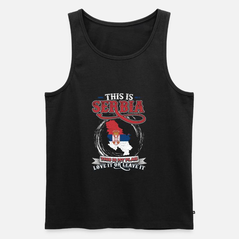 Serbien - Männer Premium Bio Tank Top - Schwarz