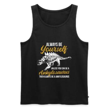 ankylosaurus - Men's Premium Organic Tank Top - black - Front - Michal (187cm)