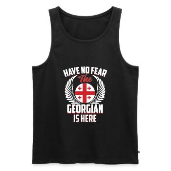 Georgia - Men's Premium Organic Tank Top - black - Front - AI Model Male 178 light (178cm)