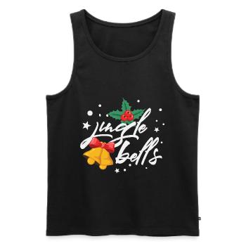 Jingle Bells Mistel Weihnachtsglocken - Männer Premium Bio Tank Top - Schwarz - Vorne - AI Model Male 178 light (178cm)