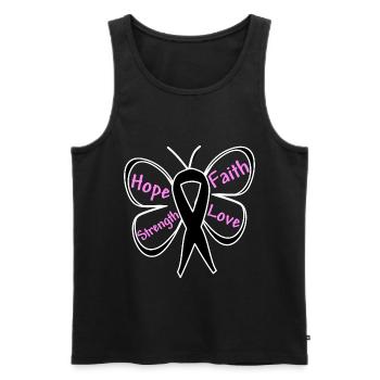 Liebe Stärke Glaube Hoffnung Melanom-Bewusstsein - Männer Premium Bio Tank Top - Schwarz - Vorne - Michal (187cm)