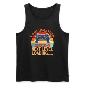 Konfirmation 2024 Konfirmand - Männer Premium Bio Tank Top - Schwarz - Vorne - Michal (187cm)