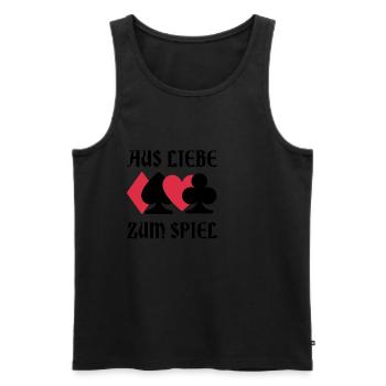 Skat Geschenkidee Toll super modern witzig lusig - Männer Premium Bio Tank Top - Schwarz - Vorne - Michal (187cm)