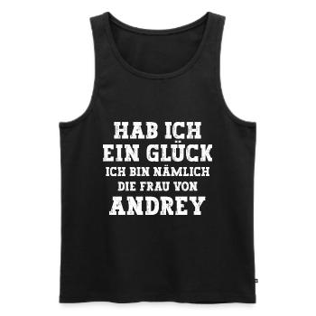 Ich bin die Frau von Andrey Hochzeit - Männer Premium Bio Tank Top - Schwarz - Vorne - Michal (187cm)