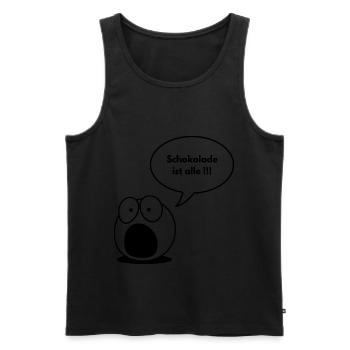 Schokolade ist alle !!! - Männer Premium Bio Tank Top - Schwarz - Vorne - Michal (187cm)